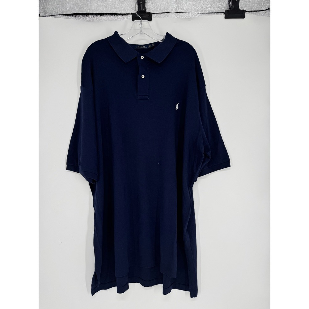 Polo Ralph Lauren Polo Shirt 3XL Tall 3XLT Navy Cotton Pony Logo Short Sleeve